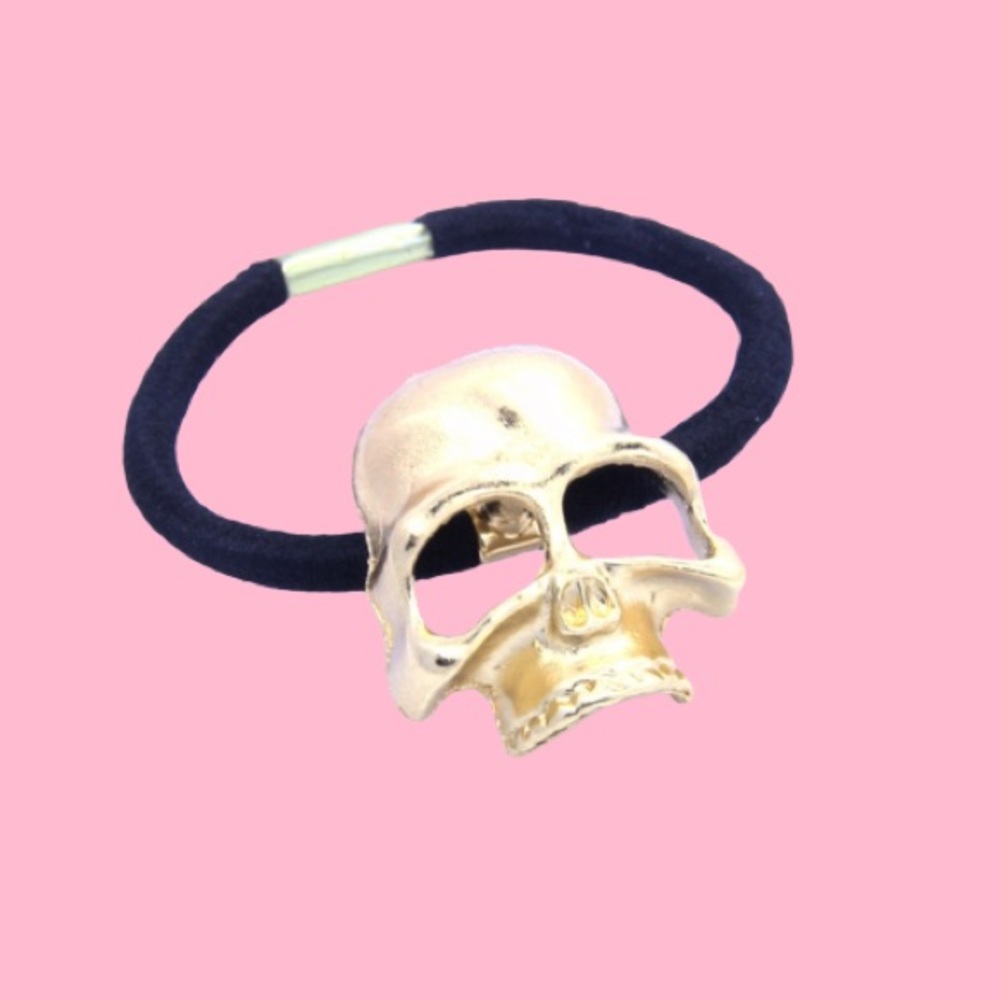 Skull hair tie